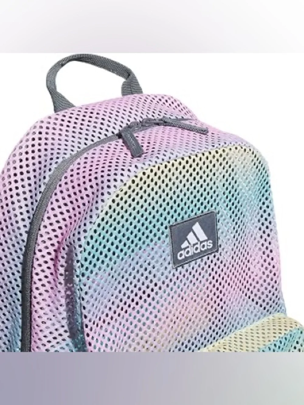 NWT Adidas Mesh Gradient Backpack - Pastel Yellow, Mint, Pink